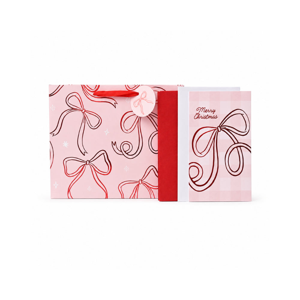 Christmas Medium Gift Bag Set - PRETTY BOWS
